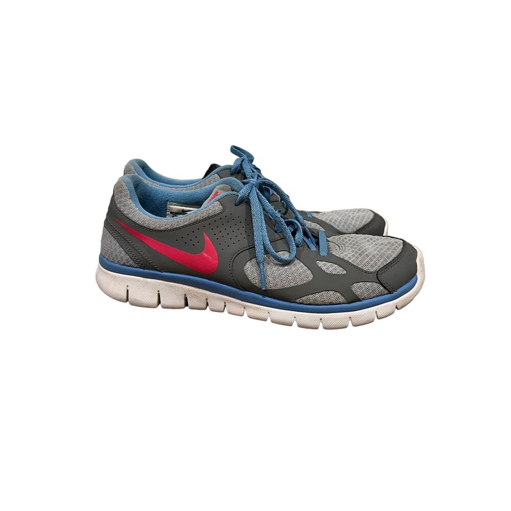 Nike Women's Gray Pink Blue Training Gym Sneakers Shoes Size 9.5 #468